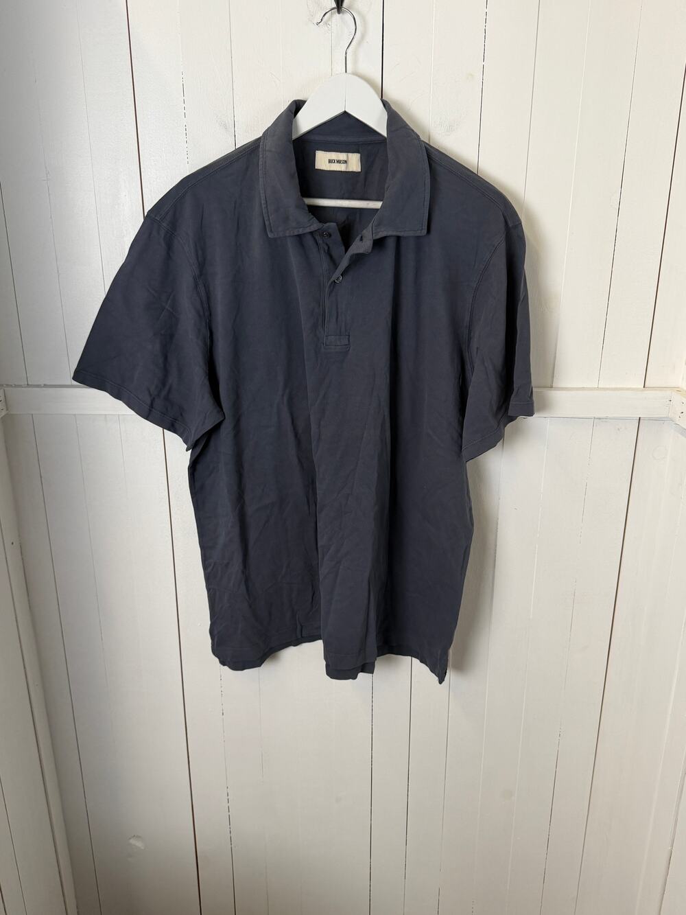 Buck Mason Blue Polo Shirt Men’s 2XL 100% Cotton